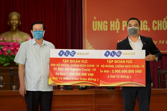 Tập đoàn FLC ủng hộ 3,5 tỷ đồng chung tay cùng Vĩnh Phúc chống dịch Covid – 19 
