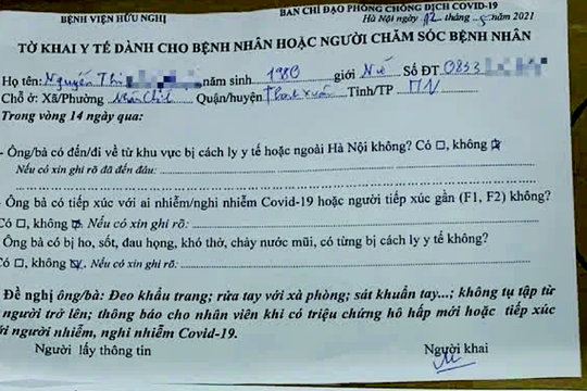 BV Hữu Nghị Việt - Xô: Vợ chồng Giám đốc Hacinco mắc COVID-19 khai báo y tế không trung thực