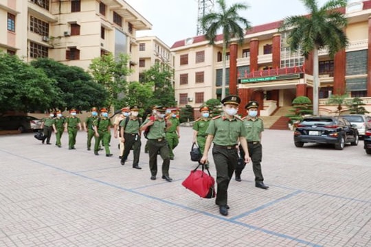 Công an tỉnh Bắc Giang tăng cường cán bộ, chiến sĩ về các địa phương chống dịch