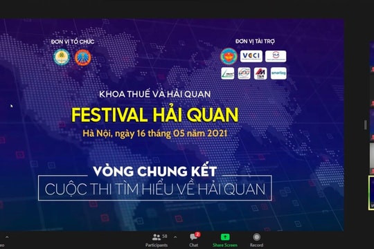 Chung kết Cuộc thi ﻿﻿Tìm hiểu về Hải quan – Festival Hải quan 2021 được tổ chức trực tuyến