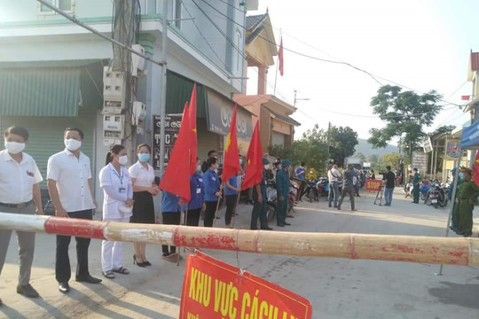 Dỡ lệnh phong tỏa 5 thôn ở xã Quỳnh Lập