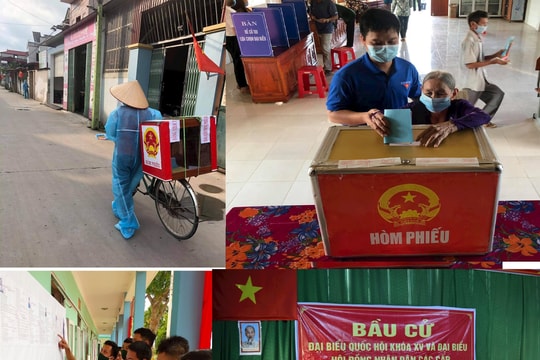 Những hình ảnh đặc sắc tại một số điểm bầu cử trên cả nước
