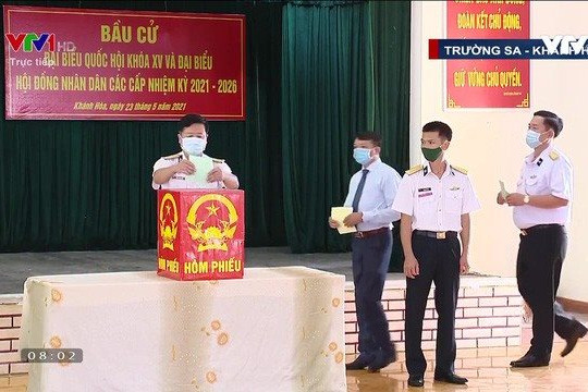 Cử tri trên đảo Trường Sa Lớn lần đầu tiên bỏ phiếu bầu cùng ngày với cả nước