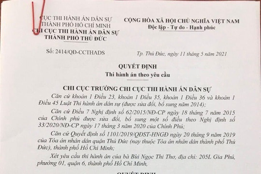 Chi cục THADS yêu cầu giao con cho người mẹ nuôi dưỡng, chăm sóc