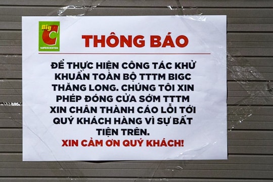 Big C Thăng Long tạm đóng cửa để khử khuẩn, truy vết