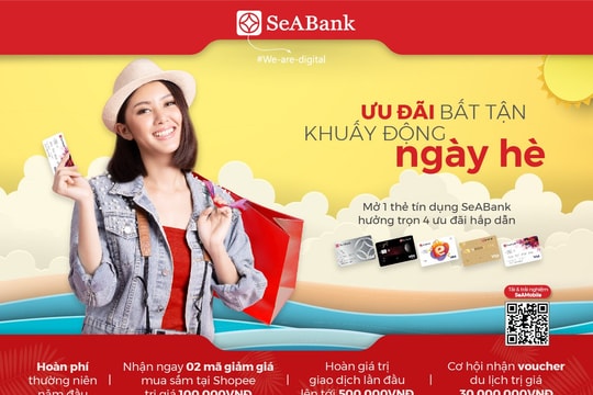 Cơ hội x4 ưu đãi khi mở mới thẻ tín dụng SeABank