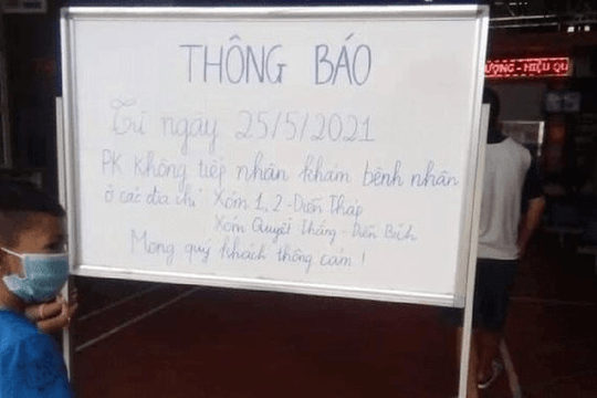 Phạt 70 triệu đồng 1 phòng khám từ chối khám bệnh cho người dân tại vùng dịch