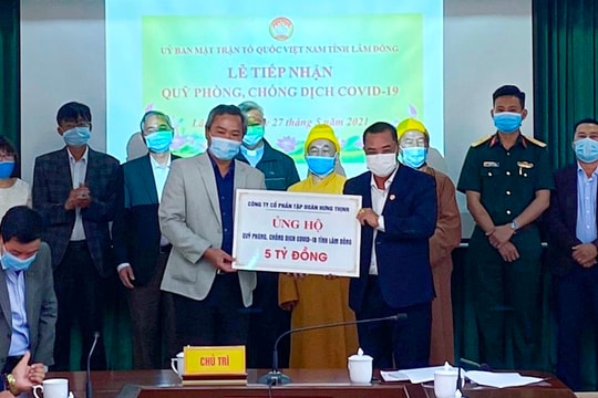 Tập đoàn Hưng Thịnh tặng 50.000 liều vắc-xin phòng, chống Covid-19 cho tỉnh Bình Định 