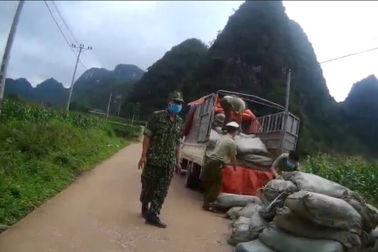 Tịch thu hơn 2 tấn nguyên liệu thuốc lá không rõ nguồn gốc tại Cao Bằng