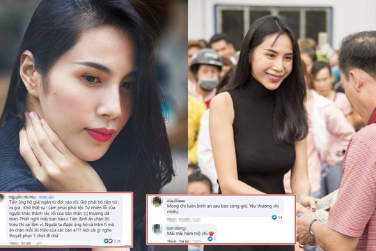 Nhiều người bênh vực Thủy Tiên khi hoàn tiền 30 triệu cho mạnh thường quân vì chuyển nhầm