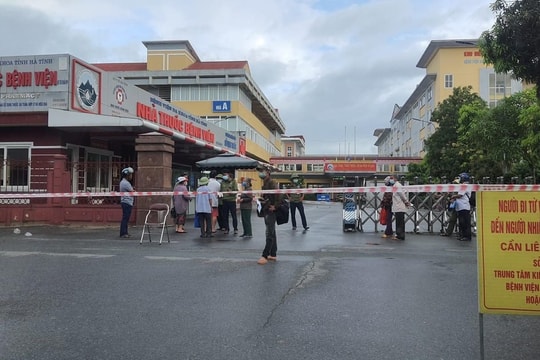 Phong tỏa tạm thời bệnh viện Đa khoa tỉnh Hà Tĩnh vì liên quan đến ca nhiễm Covid-19