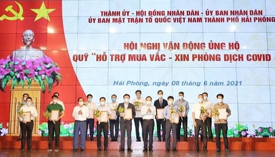 Hải Phòng: Kỳ vọng quyên góp 800 tỷ đồng để mua vắc-xin phòng dịch COVID-19
