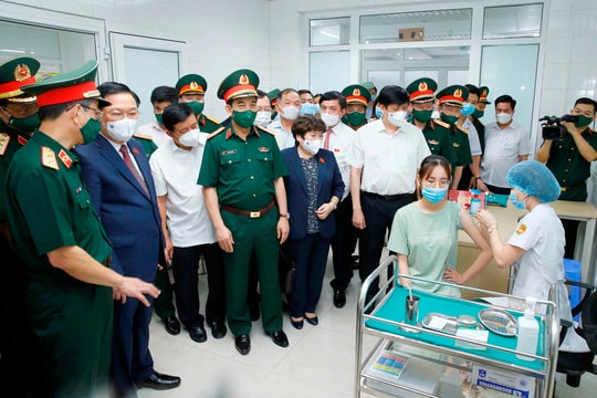 Học viện Quân y cần đẩy nhanh tiến độ sản xuất vắc xin Nanocovax