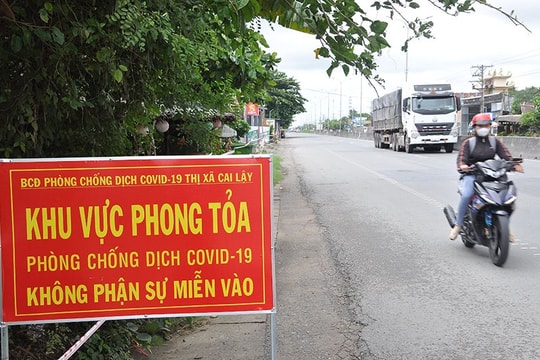 Tiền Giang giãn cách xã hội theo Chỉ thị 15 từ 0 giờ ngày 12/6