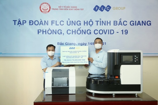 Tập đoàn FLC trao tặng Bắc Giang 3 hệ thống xét nghiệm Covid – 19 trị giá gần 9 tỷ đồng