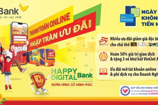 Trúng nhà, trúng xe, nhận ngay ưu đãi hoàn tiền 50% khi thanh toán không tiền mặt với HDBank