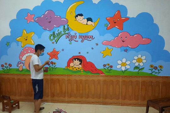 Thầy giáo “thay áo mới” cho khu cách ly
