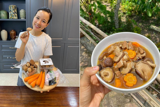 MC Minh Trang chia sẻ công thức thịt kho nấm hương, cà rốt và một số lưu ý để sử dụng nấm hương đúng cách