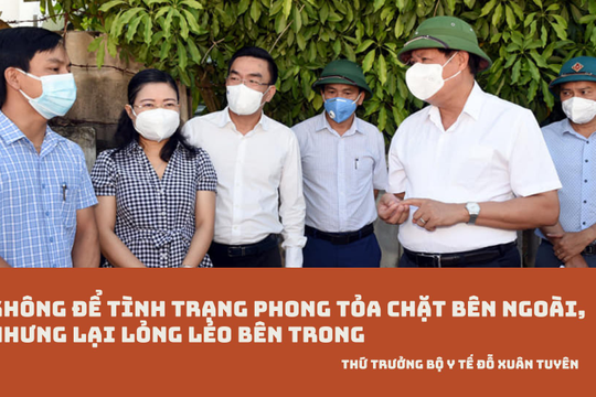 Không để tình trạng phong tỏa chặt bên ngoài, nhưng lại lỏng lẻo bên trong