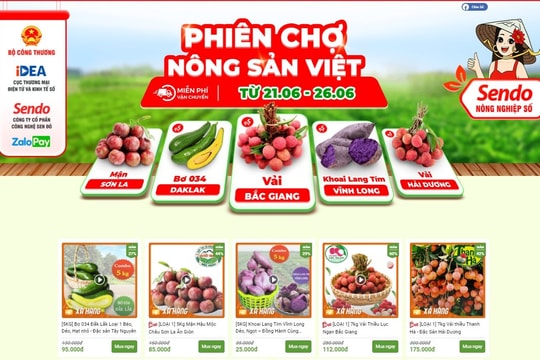 Phiên chợ nông sản trực tuyến người nông dân tự được giới thiệu sản phẩm của mình