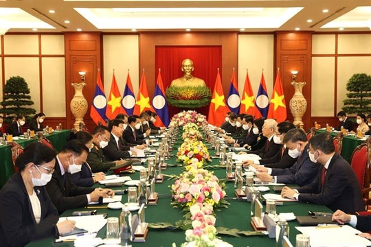 Hội đàm Tổng Bí thư 2 nước Việt Nam-Lào: Ký kết 7 văn kiện hợp tác