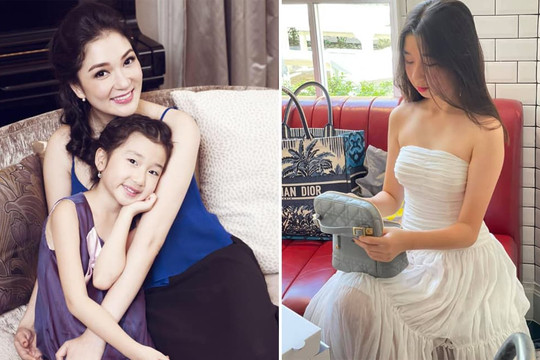 Lâu lắm mới xuất hiện, con gái Hoa hậu Nguyễn Thị Huyền đã lớn phổng phao, ra dáng thiếu nữ