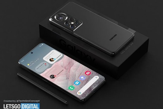 Samsung Galaxy S22 Ultra lộ thiết kế