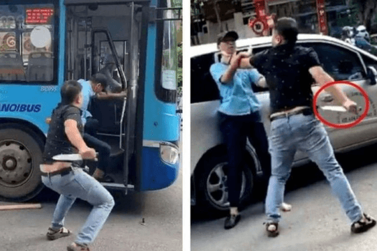 Làm rõ vụ tài xế xe con bóp cổ, cầm dao đe dọa nhân viên xe buýt ở Hà Nội