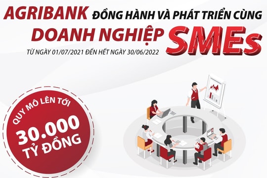 Agribank tiếp tục dành 30.000 tỷ đồng để đồng hành và phát triển cùng doanh nghiệp SMEs