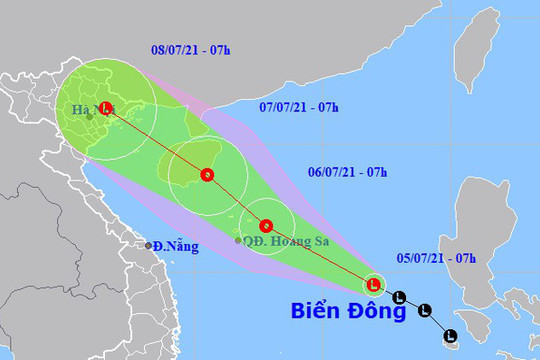 Áp thấp nhiệt đới trên Biển Đông có khả năng mạnh lên thành bão trong 24 giờ tới