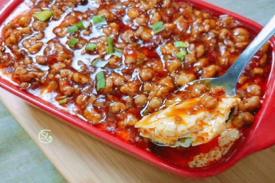 Công thức làm đậu phụ trứng rưới thịt băm ngon không chê vào đâu được, nhà mình ăn 5 lần/tuần.