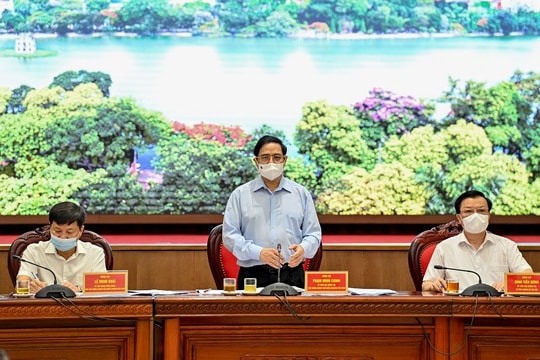 Thủ tướng làm việc với lãnh đạo thành phố Hà Nội