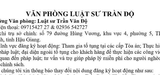 Văn phòng luật sư Trần Độ
