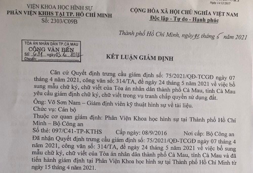 Cà Mau: Cần làm rõ hành vi giả mạo chữ ký trong hồ sơ chuyển nhượng quyền sử dụng đất