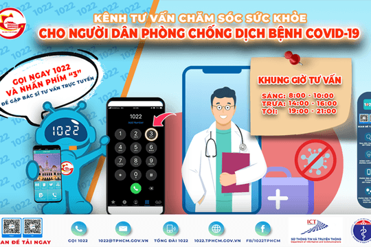 Gọi 1022, nhấn phím 3 để được tư vấn, hỗ trợ trong mùa dịch Covid-19