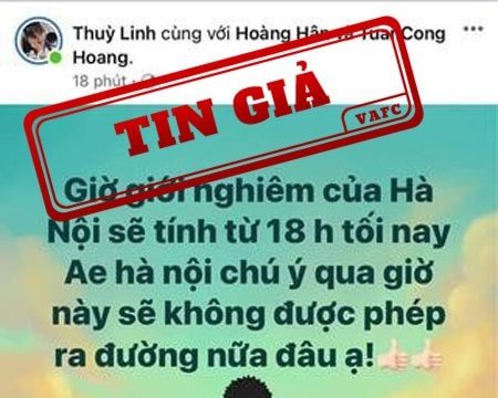 Xuất hiện tin giả về giới nghiêm tại Hà Nội trên mạng xã hội