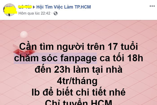 Việc làm tại nhà: “Cái cớ” trong “cái bẫy” lừa đảo?