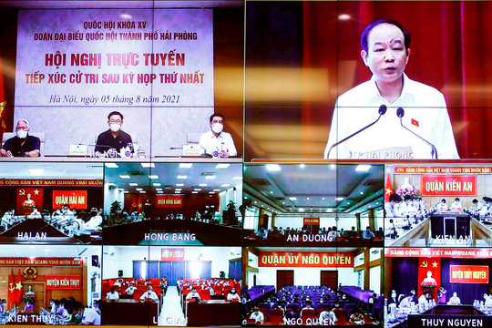  Đoàn ĐBQH Hải Phòng tiếp xúc cử tri trực tuyến