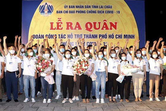 50 cán bộ y tế tỉnh Lai Châu đến TP.HCM hỗ trợ chống dịch
