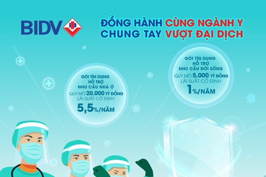 BIDV triển khai chương trình tín dụng dịch vụ đặc biệt “Đồng hành cùng ngành y, chung tay vượt đại dịch”