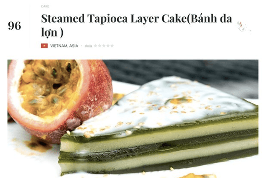 Bánh da lợn của Việt Nam lọt top 100 món bánh ngọt nổi tiếng nhất thế giới