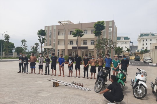 Bắt giữ nhóm thanh niên gây rối trật tự công cộng tại quận Bắc Từ Liêm