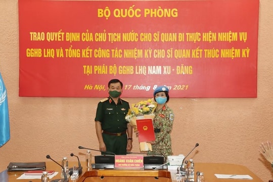 Chủ tịch nước quyết định cử nữ Trung tá làm nhiệm vụ Gìn giữ hòa bình Liên Hợp Quốc