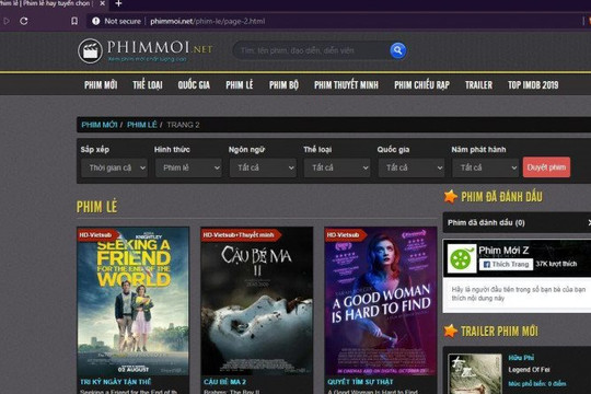 Công an điều tra vụ chiếu phim “lậu” trên phimmoi.net