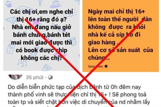 Nghệ An: 3 người tung tin không đúng về “Chỉ thị 16+' bị phạt 25 triệu đồng
