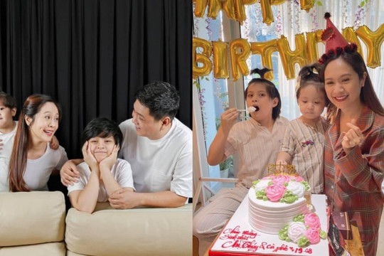 Sinh nhật ngay mùa giãn cách, Đức Thịnh vẫn tổ chức buổi tiệc ấm áp cho Thanh Thúy và con trai Cà Phê