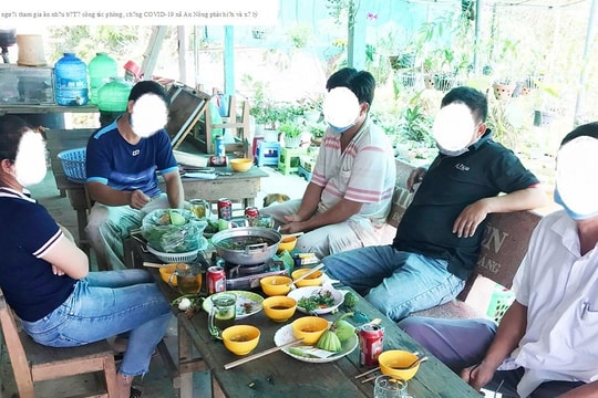 An Giang: Hiệu trưởng tổ chức ăn nhậu vi phạm Chỉ thị 16