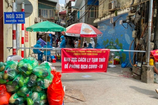 Phong tỏa tạm thời khu vực có 2.000 dân ở quận Thanh Xuân
