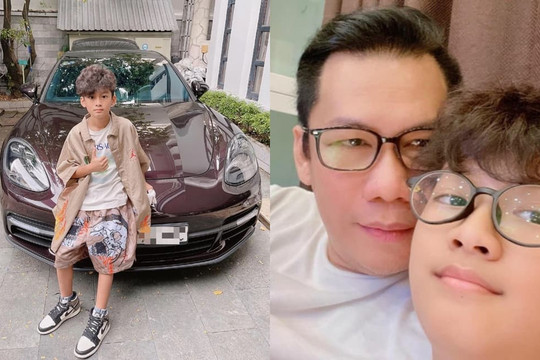 Khéo nịnh như con trai Lệ Quyên: Vừa được tặng xe 30 tỷ, nay liền nói một câu làm bố đại gia 'tan chảy'