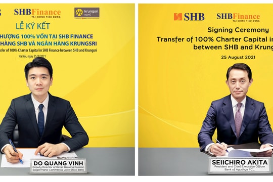 SHB sẽ chuyển nhượng 100% vốn tại SHB Finance cho Krungsri thuộc Tập đoàn MUFG – Nhật Bản